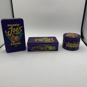 Vintage Smokin' Joe's Racing Camel Tins full Matches Tobacciana Nascar Promo